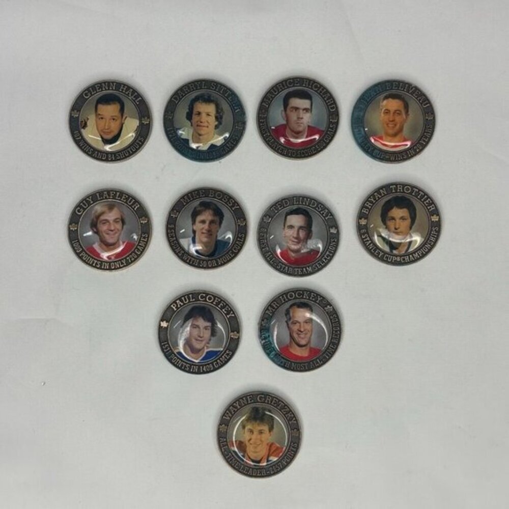 11 Canadian NHL Legends Picture Tokens Hockey